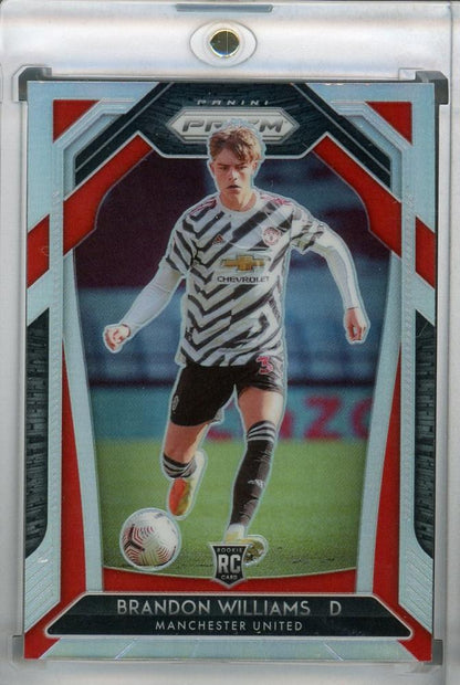 2020-21 Panini Prizm Premier League Brandon Williams Manchester United Silver Base trading card
