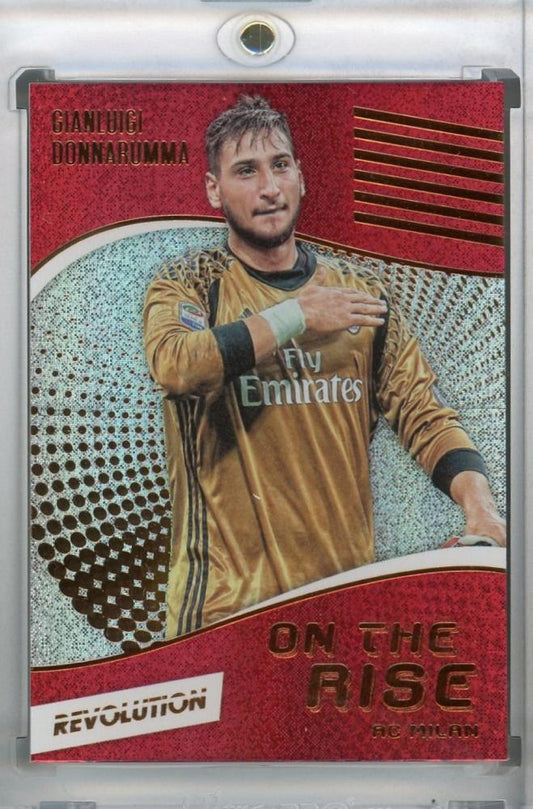 2017 Panini Revolution AC Milan Gianluigi Donnarumma On the Rise rookie trading card