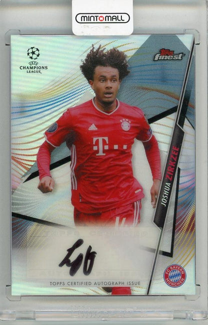 2020-21 TOPPS Finest UEFA Champions League Joshua Zirkzee autograph card FC Bayern Munchen