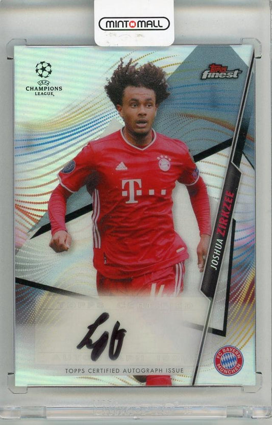 2020-21 TOPPS Finest UEFA Champions League Joshua Zirkzee autograph card FC Bayern Munchen