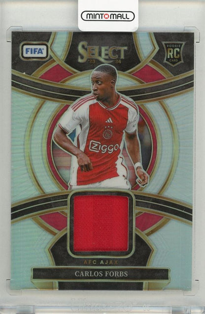 2023-24 PANINI Select FIFA Carlos Forbs Select Swatches #27 AFC Ajax numbered trading card with minor wear