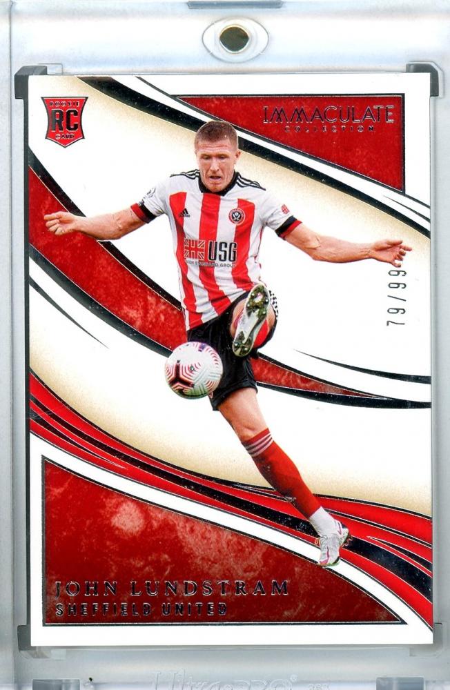 2020 Panini Immaculate Collection Sheffield United John Lundstram base card numbered 79 out of 99
