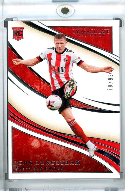 2020 Panini Immaculate Collection Sheffield United John Lundstram base card numbered 79 out of 99