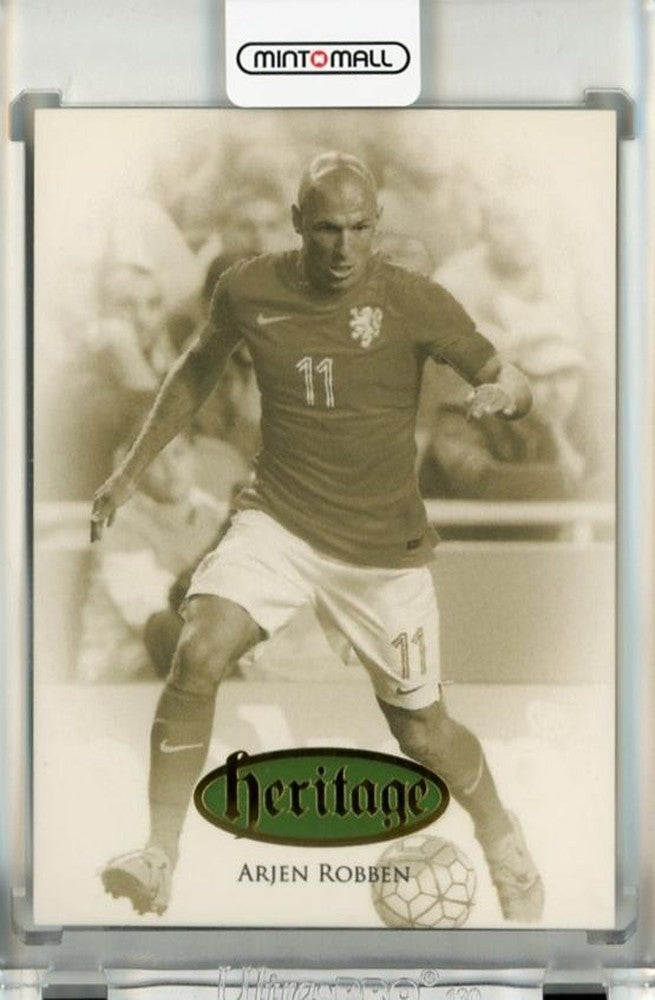 2016 Futera World Football Unique Arjen Robben Heritage trading card serial numbered HT7005/50