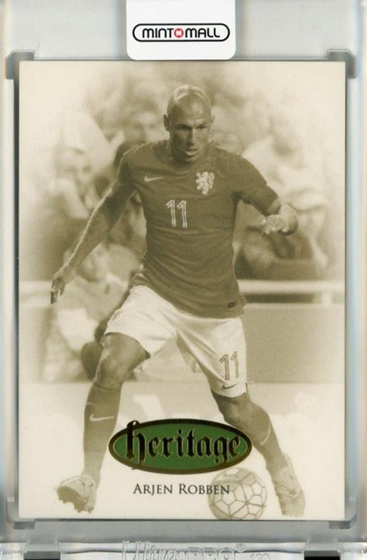 2016 Futera World Football Unique Arjen Robben Heritage trading card serial numbered HT7005/50
