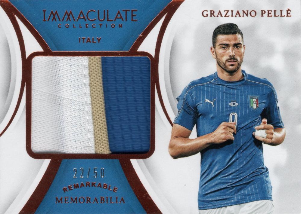2018-19 Panini Immaculate Collection Italy Graziano Pelle Memorabilia card numbered 22 out of 50