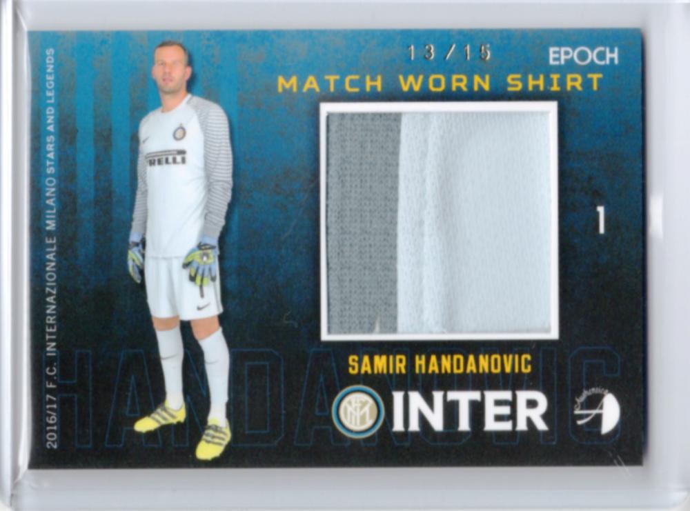 2016/17 EPOCH AUTHENTICA Inter Stars Legends Samir Handanovic match worn shirt numbered 13 of 15