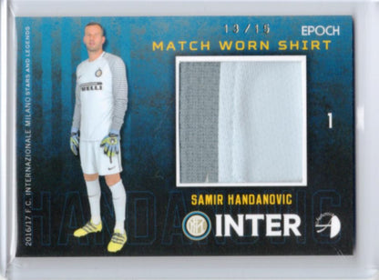 2016/17 EPOCH AUTHENTICA Inter Stars Legends Samir Handanovic match worn shirt numbered 13 of 15