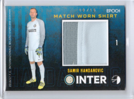 2016/17 EPOCH AUTHENTICA Inter Stars Legends Samir Handanovic match worn shirt numbered 13 of 15