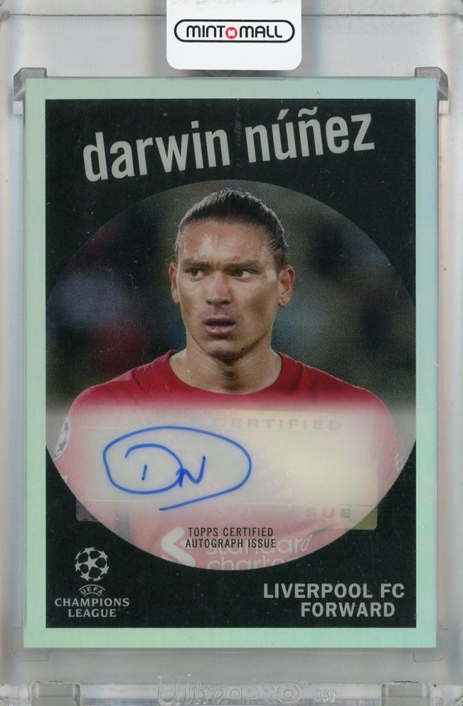 2022-23 Topps Chrome UEFA Club Competitions Darwin Nunez autograph card #59-19 Liverpool FC