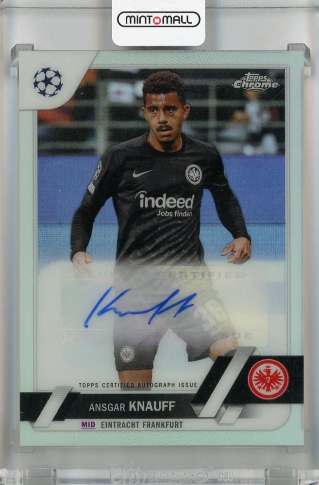 2022-23 Topps Chrome UEFA Club Competitions Ansgar Knauff Chrome Autographs #CA-KN card from Eintracht Frankfurt