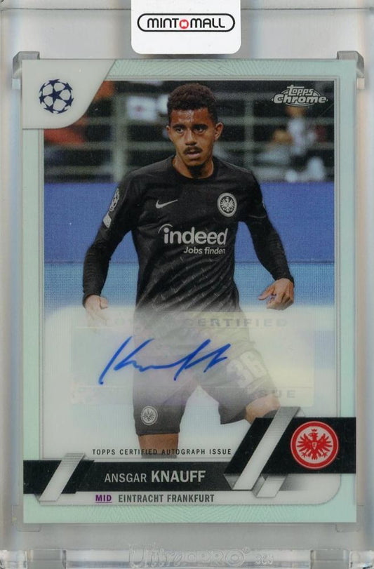 2022-23 Topps Chrome UEFA Club Competitions Ansgar Knauff Chrome Autographs #CA-KN card from Eintracht Frankfurt