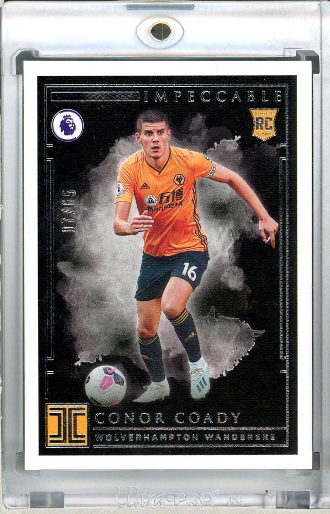 2019-20 Panini Impeccable Premier League Conor Coady Wolverhampton Wanderers trading card number 07 of 65