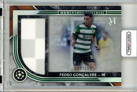 2022-2023 Topps Museum Collection Pedro Goncalves Momentous Material Jumbo Relic card serial 004 of 150