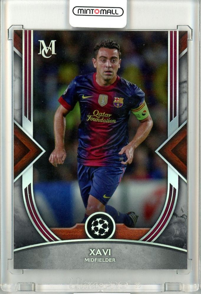 2022-2023 Topps Museum Collection Xavi Base card with minor stain on back
