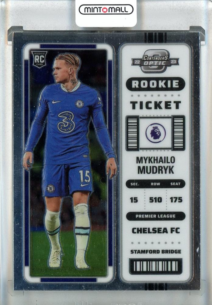 2022-23 Panini Chronicles Contenders Optic Premier League Mykhailo Mudryk Rookie Card #296 Chelsea FC
