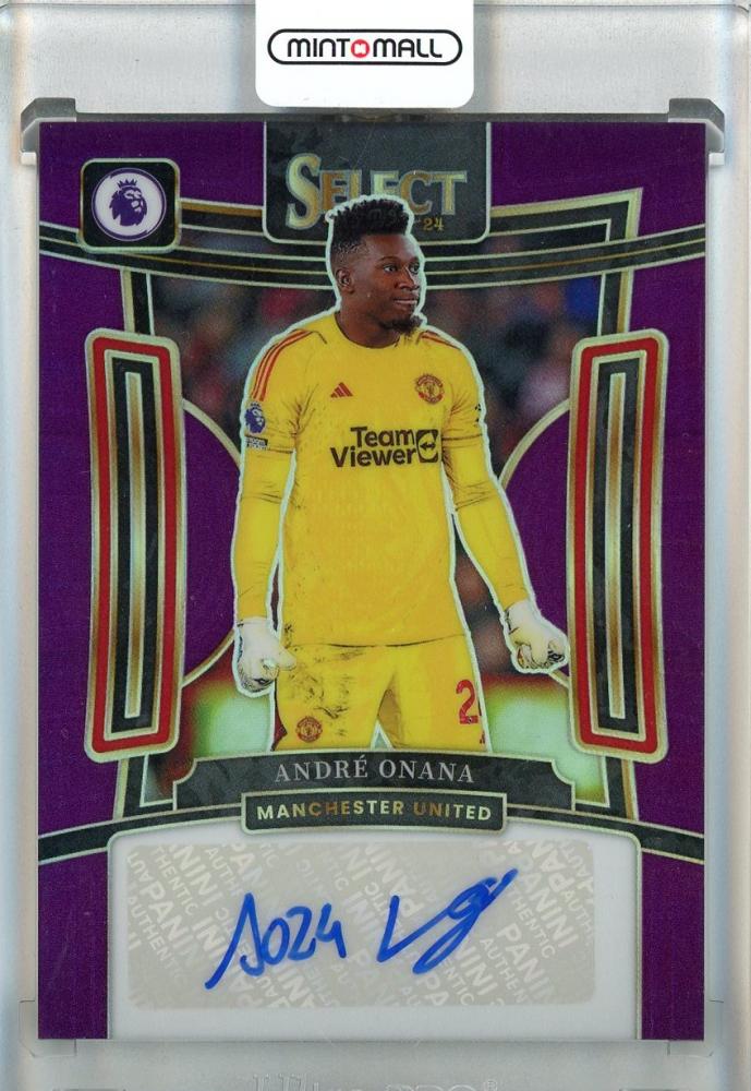 2023-24 Select English Premier League Andre Onana Signatures Purple autograph card #4 auto 07/49 Manchester United