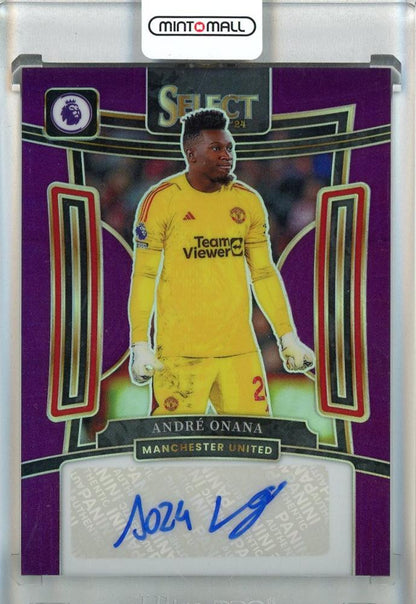 2023-24 Select English Premier League Andre Onana Signatures Purple autograph card #4 auto 07/49 Manchester United