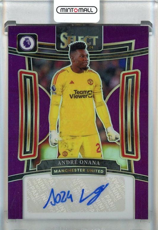 2023-24 Select English Premier League Andre Onana Signatures Purple autograph card #4 auto 07/49 Manchester United