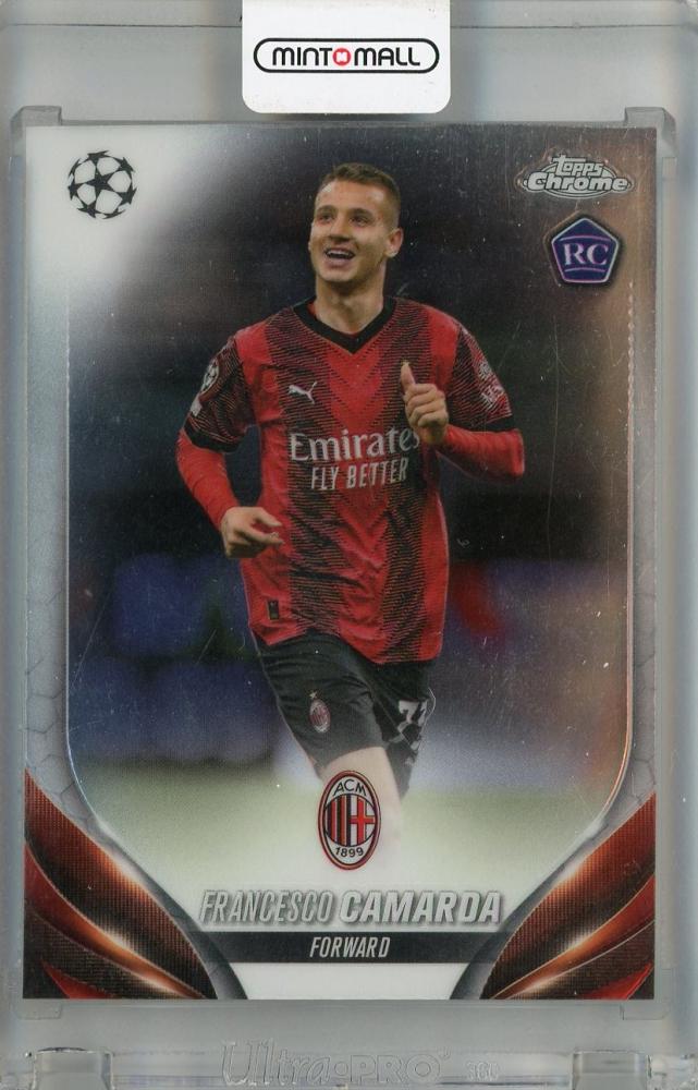 2023-24 Topps Chrome UEFA Club Competitions Francesco Camarda Base #68 Rookie Card AC Milan