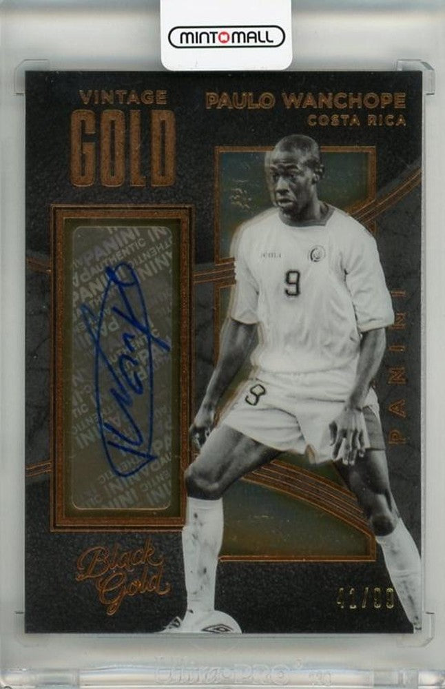 2016-17 Panini Black Gold Paulo Wanchope Vintage Gold Autographs Bronze card #941 out of 99
