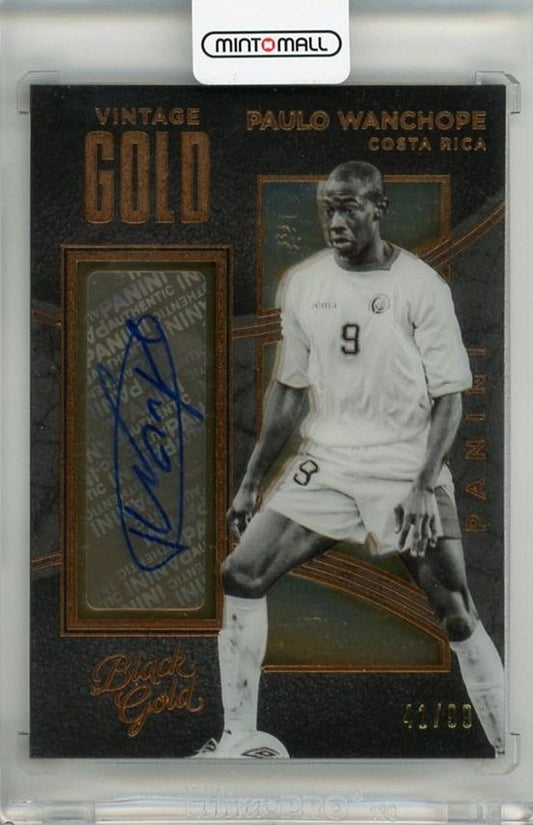 2016-17 Panini Black Gold Paulo Wanchope Vintage Gold Autographs Bronze card #941 out of 99