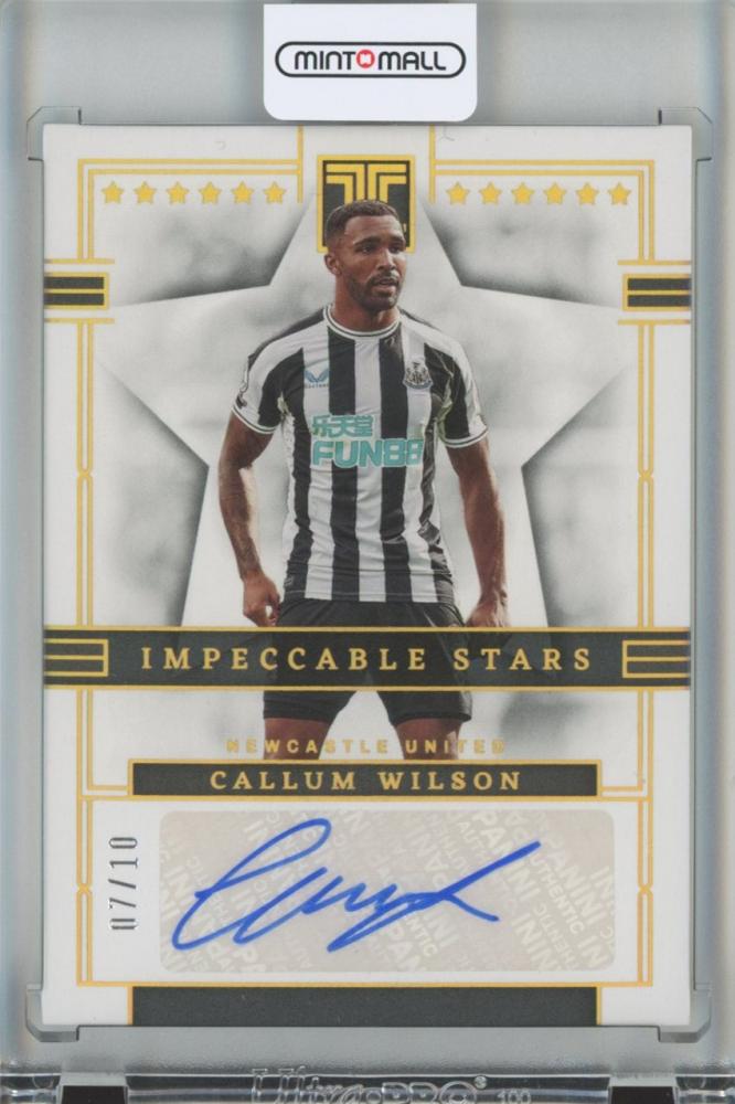 2022-23 Panini Impeccable Premier League Callum Wilson Impeccable Stars Signatures trading card serial 07/10