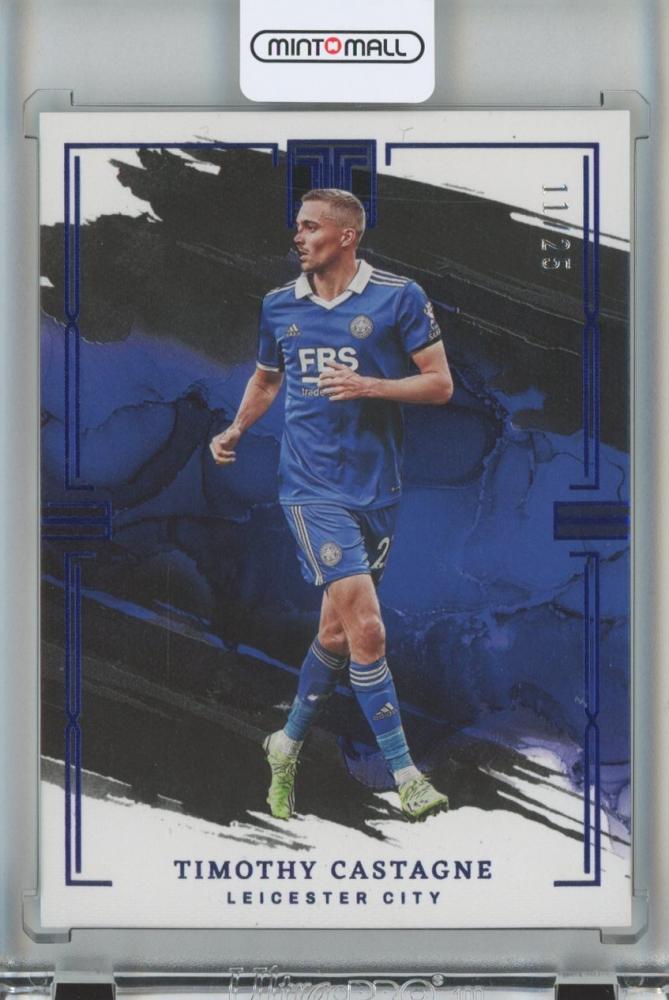 2022-23 Panini Impeccable Premier League Timothy Castagne trading card serial number 11 of 25