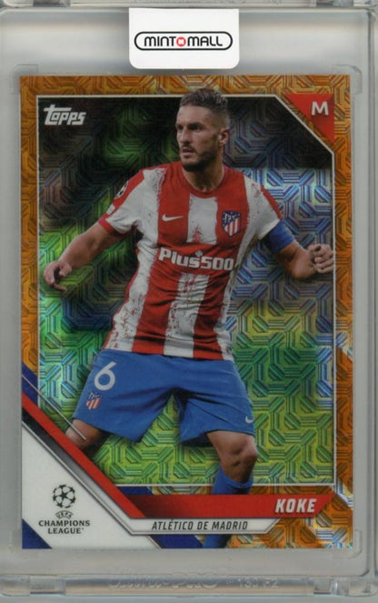 2021-22 Topps UEFA Champions League Koke trading card numbered 12 out of 25 from Atletico Madrid