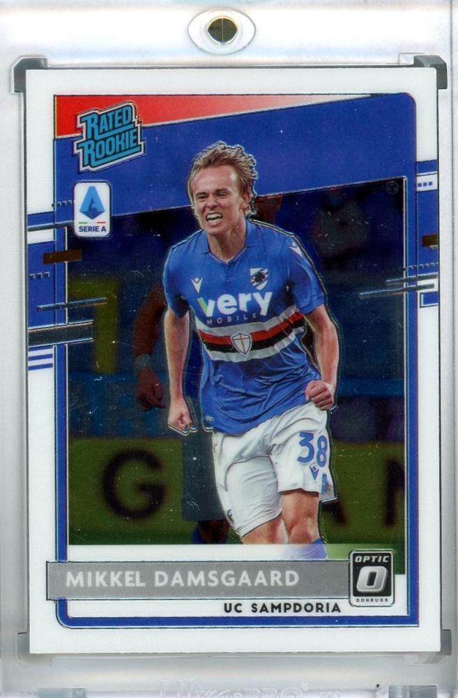 2020-21 Panini Chronicles UC Sampdoria Mikkel Damsgaard Optic Rated Rookies Serie A trading card