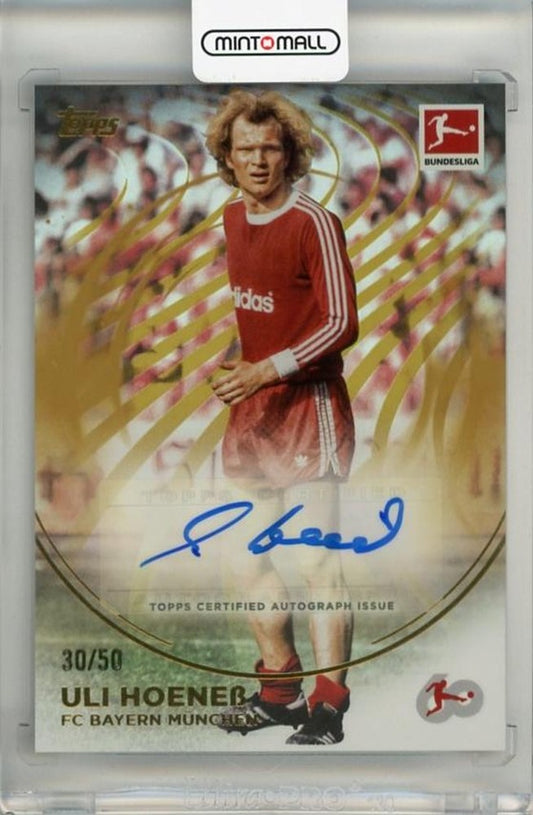2023-24 Topps Bundesliga 60 Years Celebration Uli Hoeness Autograph Gold card serial #BAUH30/50