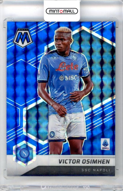 2021-22 Panini Mosaic Serie A Victor Osimhen #40 Blue Mosaic Parallel trading card from SSC Napoli