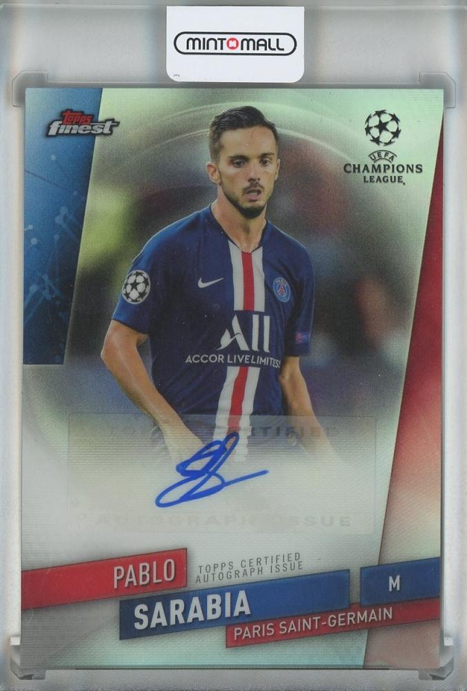 2020 Topps Finest UEFA Champions League Pablo Sarabia Autographs trading card #FA-PS from Paris Saint-Germain
