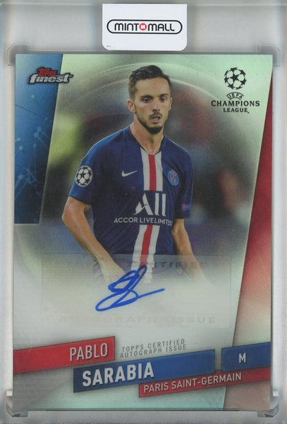 2020 Topps Finest UEFA Champions League Pablo Sarabia Autographs trading card #FA-PS from Paris Saint-Germain