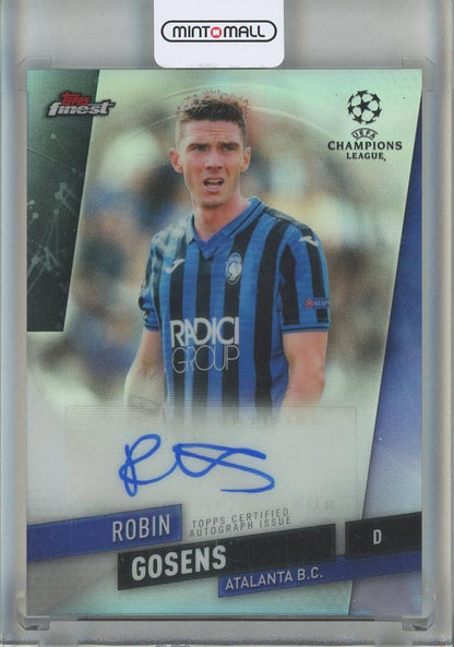 2020 Topps Finest UEFA Champions League Robin Gosens Autographs Green Refractors card #FA-RG from Atalanta