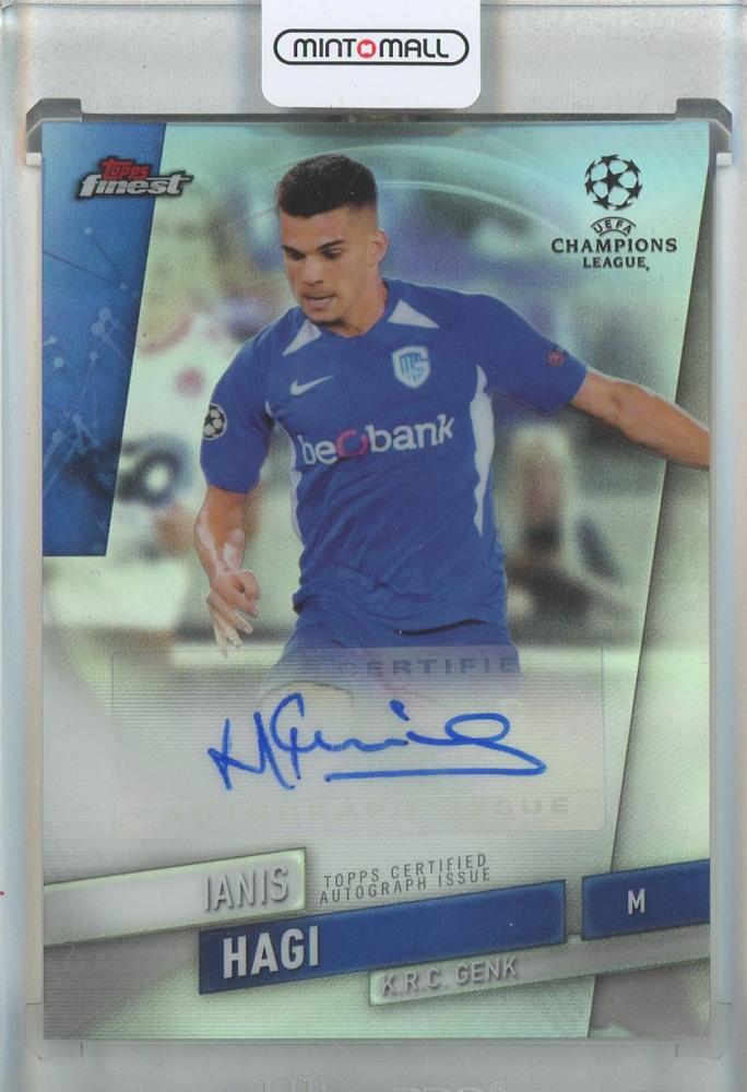 2020 Topps Finest UEFA Champions League Ianis Hagi Autograph card #FA-IH featuring K.R.C Genk player