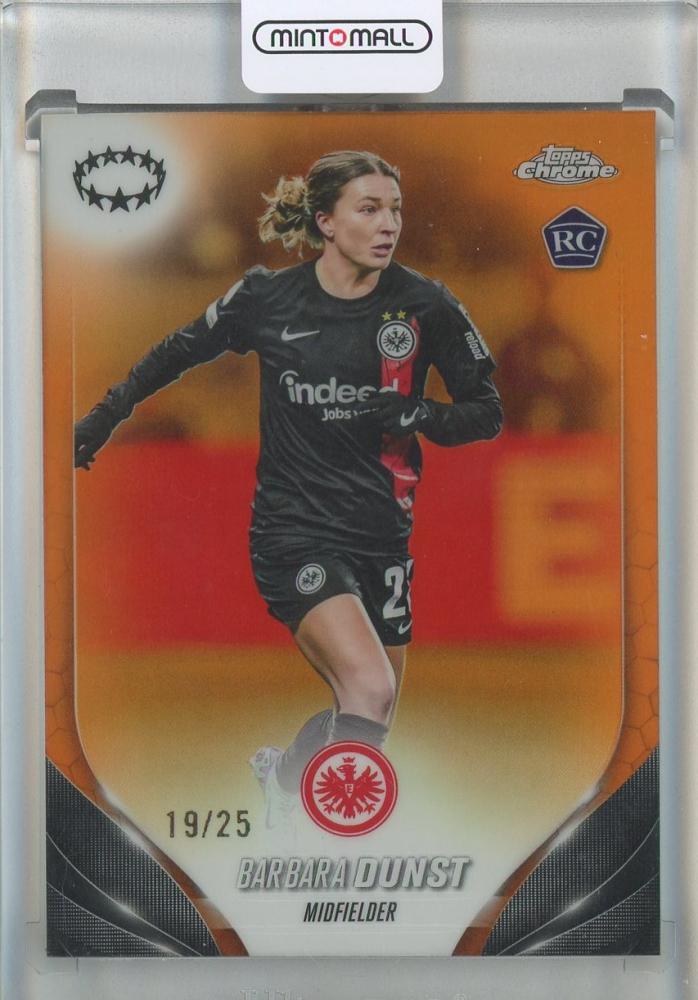 2023-24 Topps Chrome UEFA Women trading card from the Chrome UEFA Women set in unused condition