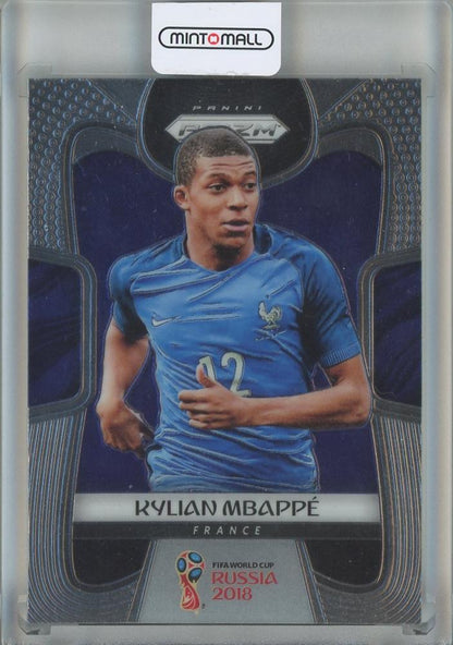 2018 Panini Prizm World Cup Kylian Mbappe #80 soccer trading card featuring France