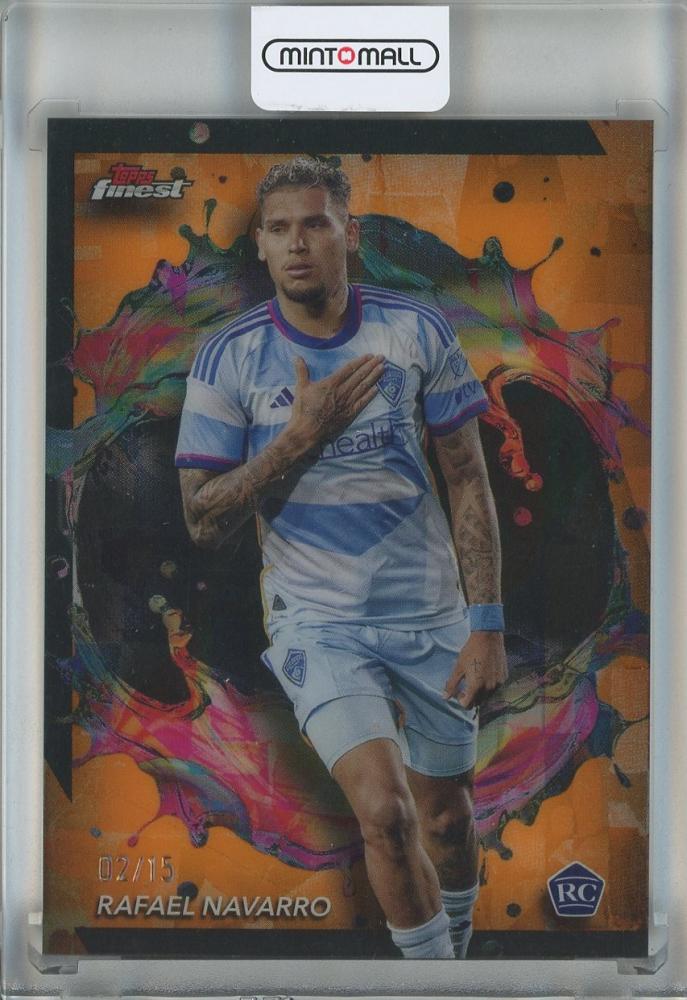 2024 Topps Finest MLS Soccer Rafael Navarro rookie card numbered 21002/15 featuring Colorado Rapids