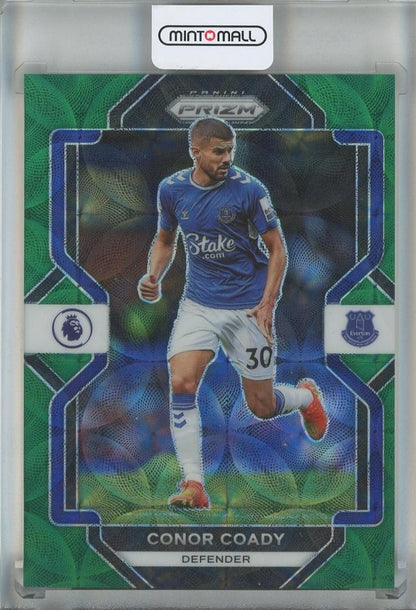 2022-23 Panini Prizm Premier Conor Coady Choice Green Prizms trading card number 233 from Everton