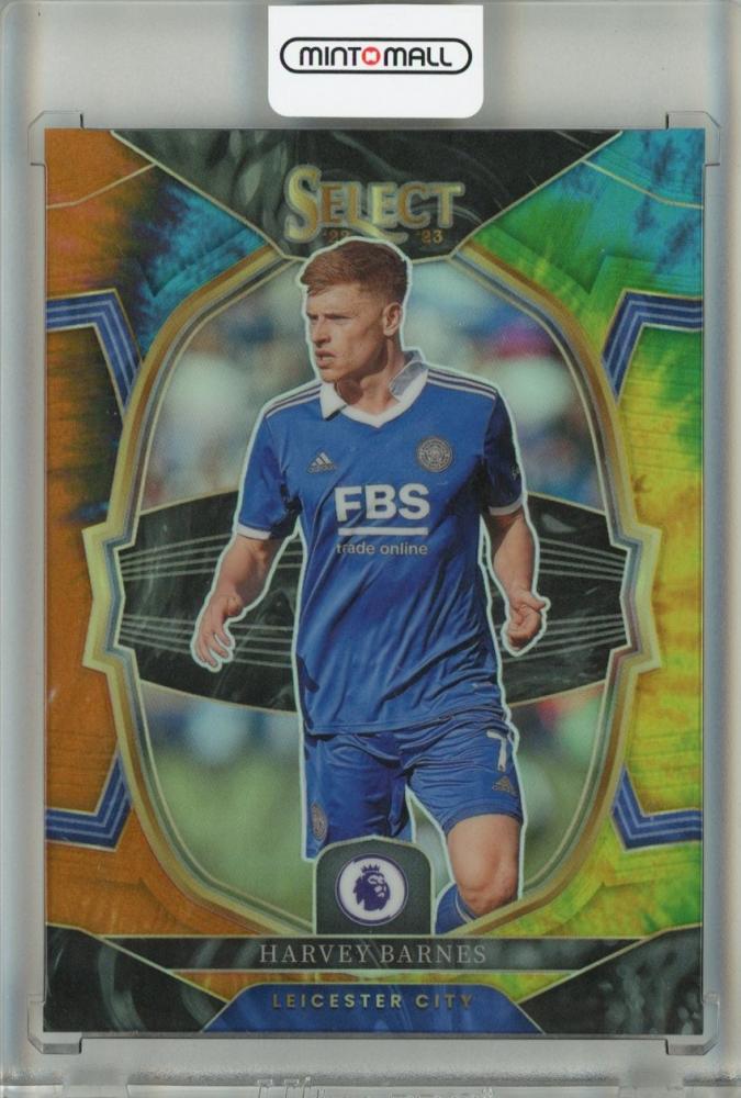 2022-23 Panini Select Premier League Soccer Harvey Barnes Tie-Dye-Prizms #55 trading card serial 19 of 49
