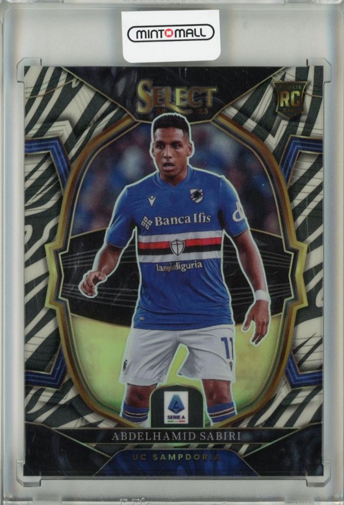 2022-23 Panini Select Serie A Soccer Abdelhamid Sabiri Zebra Parallels Rookie Card #81 numbered 18/20