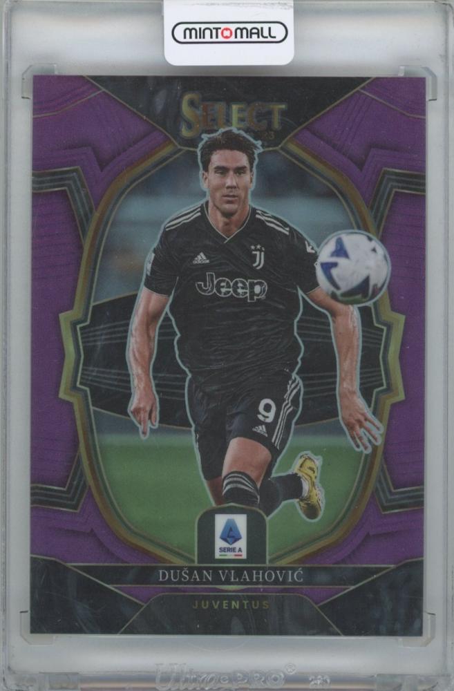 2022-23 PANINI Select Serie A Purple #46 Dusan Vlahovic Juventus card numbered 08/49