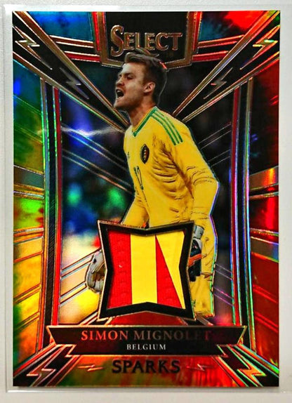 2017-18 PANINI SELECT Simon Mignolet Tie Dye Patch Card numbered 27 out of 30