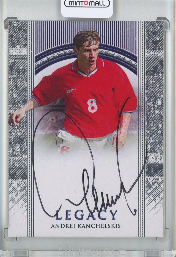2024 Futera Unique Nostalgia Hobby Soccer Card featuring Andrei Kanchelskis autograph #LA033/4 from Russia