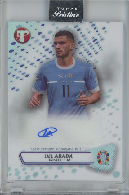 2023 Topps Pristine Road to Euro 2024 soccer card of Liel Abada with pristine autograph and serial number from Israel