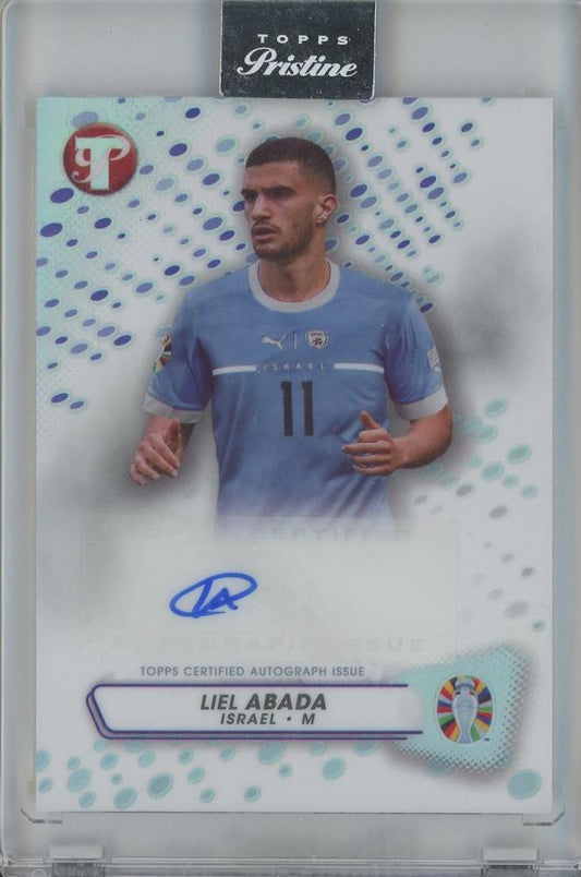 2023 Topps Pristine Road to Euro 2024 soccer card of Liel Abada with pristine autograph and serial number from Israel