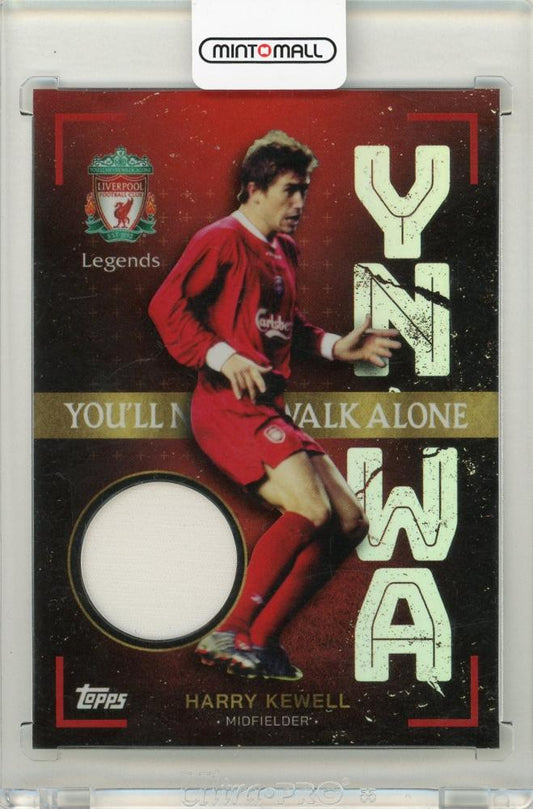 2022-23 TOPPS Liverpool FC Official Team Set soccer card of Harry Kewell with You’ll Never Walk Alone relic