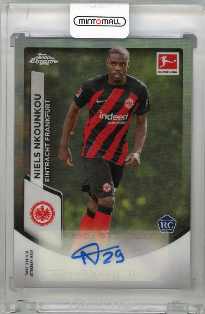 2023-24 TOPPS Chrome Bundesliga Niels Nkounkou autograph card Eintracht Frankfurt #BCANKO
