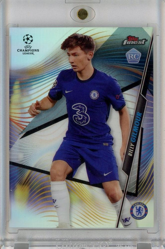 2020-21 Topps Finest UEFA Champions League Billy Gilmour Refractors rookie card #20 showing front detail